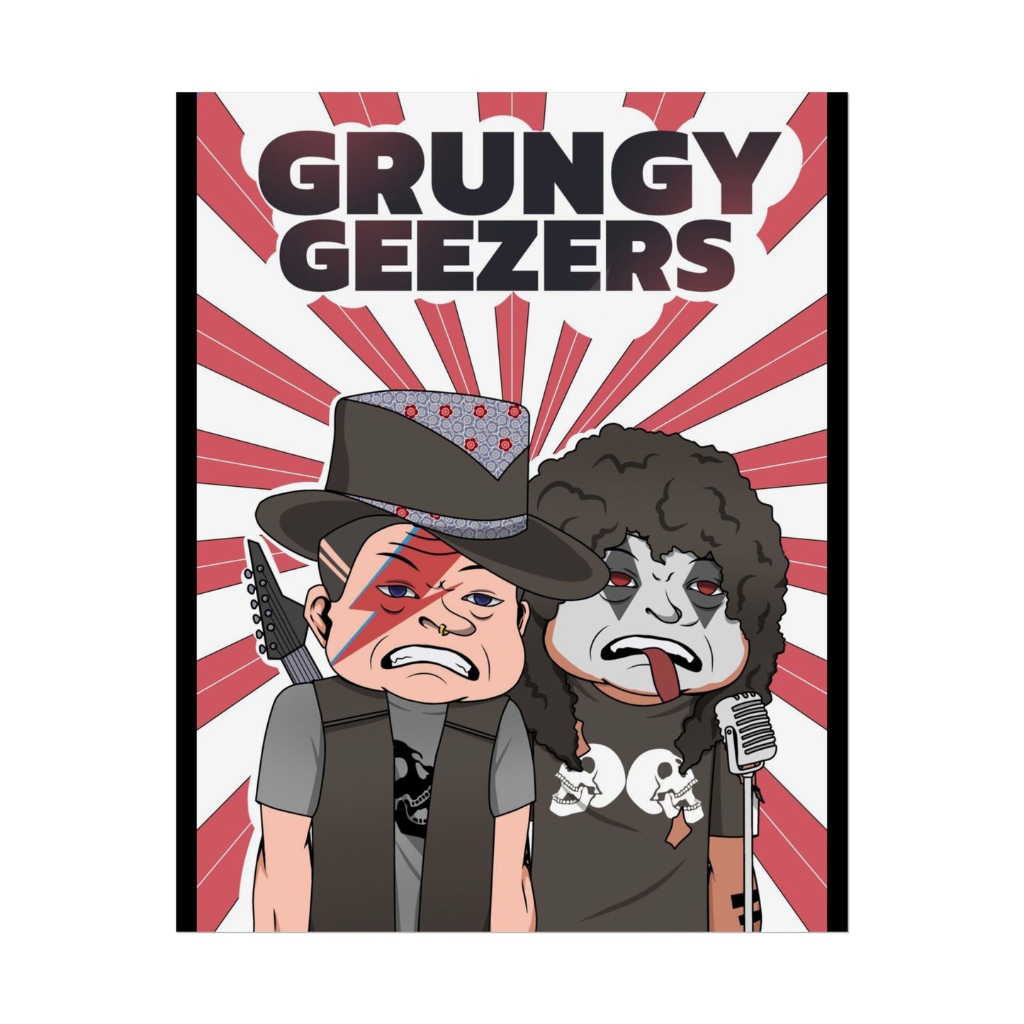 Grungy Geezers "New Adventure" Art Poster - The Enchanted Bonsai Bazaar