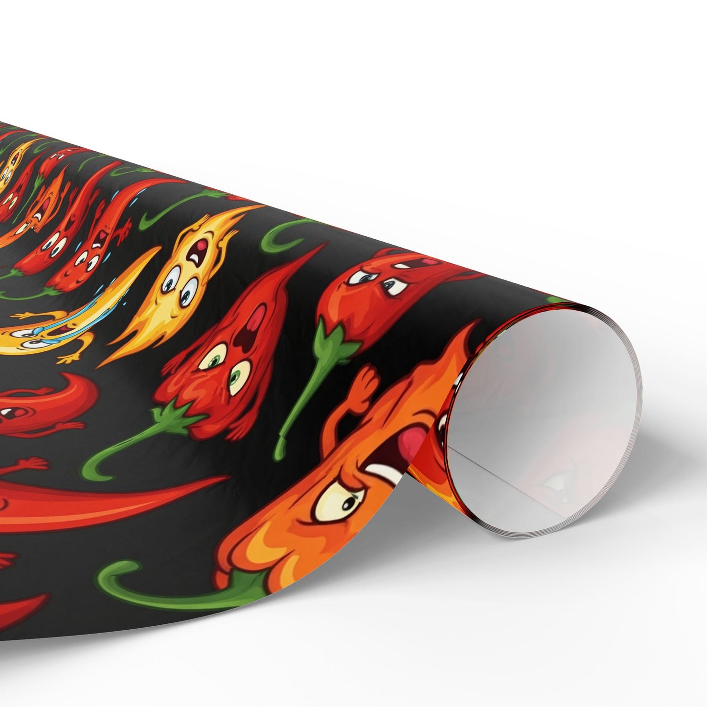 IC Spicy Pepper Pattern Wrapping Paper — Fun Chili Pepper Gift Wrap for Foodies & Fiesta Parties - The Enchanted Bonsai Bazaar