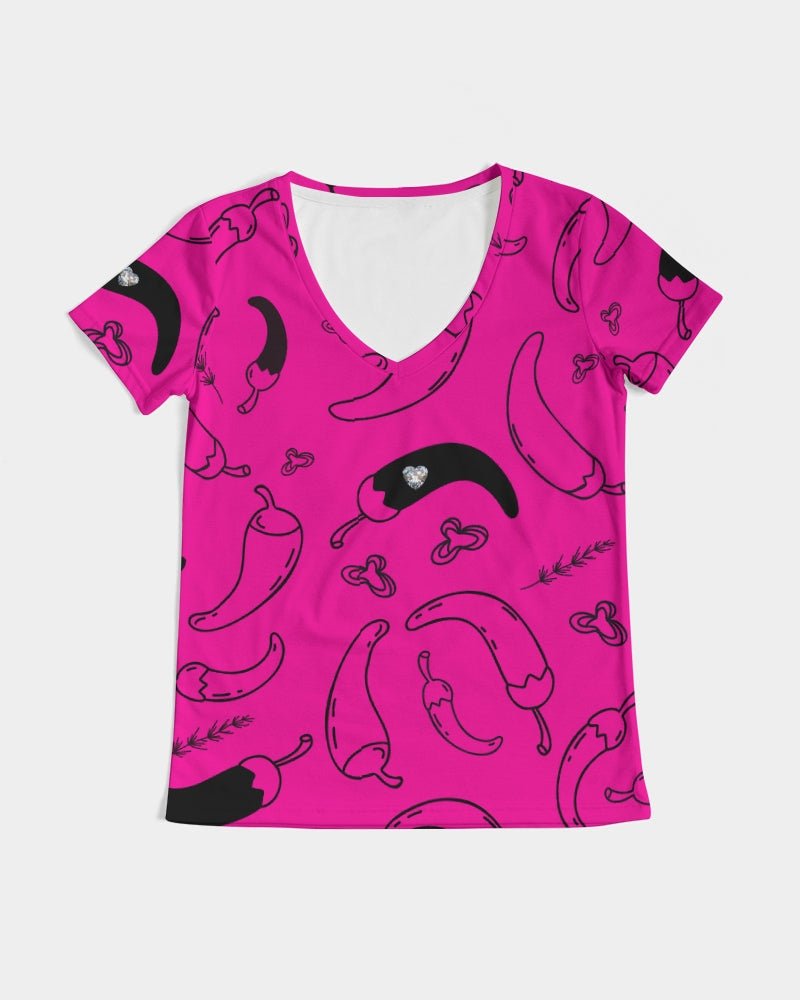 IC Spicy x Candace Marquette "Certified Spark" V - Neck T-Shirt - The Enchanted Bonsai Bazaar