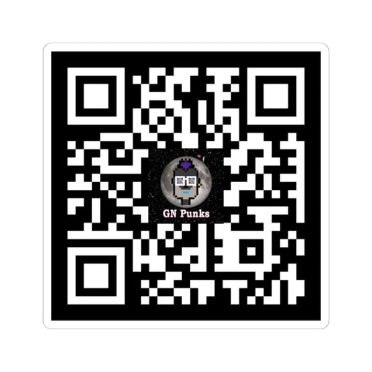 QR Code Kiss - Cut Sticker — Custom GNight Punks Logo Scanable Decal - The Enchanted Bonsai Bazaar