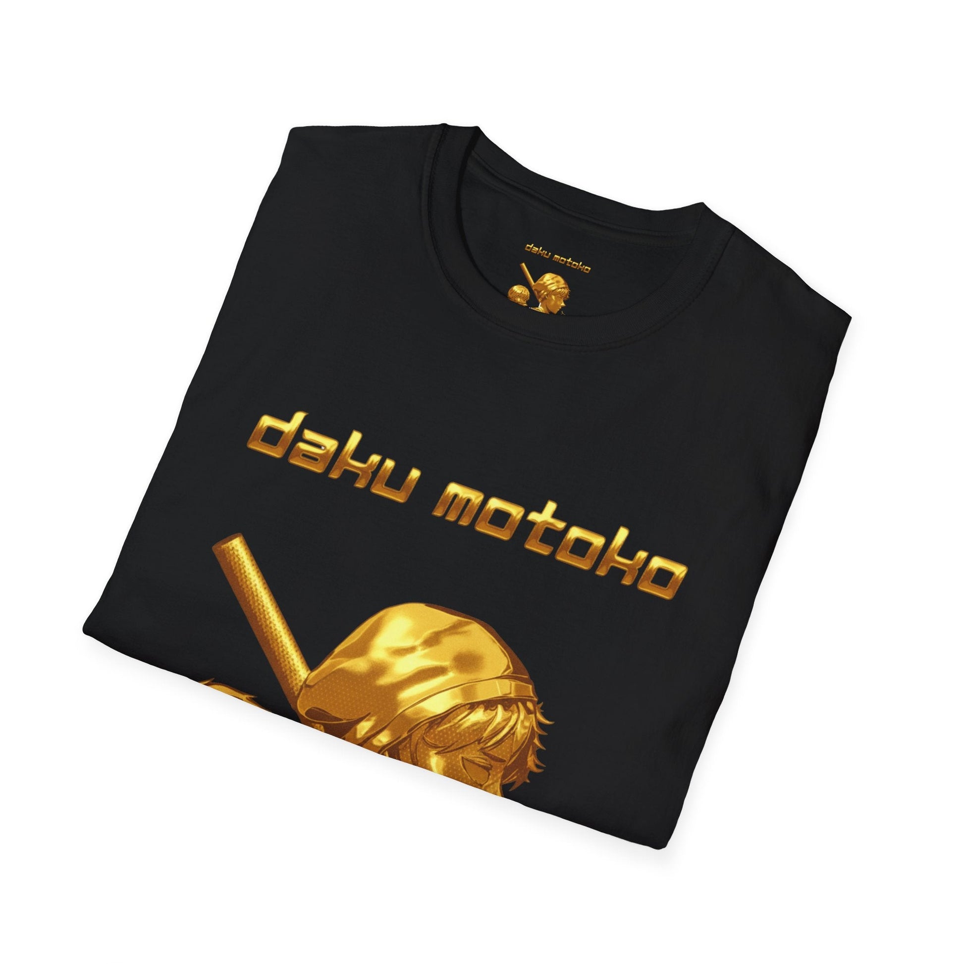 T-Shirt – " Golden Daku Motoko" Retro Gamer Tee - The Enchanted Bonsai Bazaar