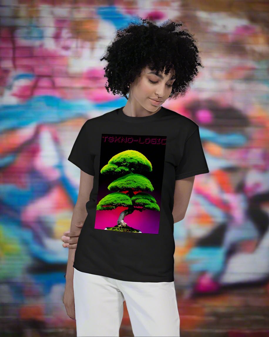 T3kNo - Logic Enchanted Bonsai 05 Unisex Heavy Cotton T-Shirt | Gildan - T3kNo - Logic.xyz