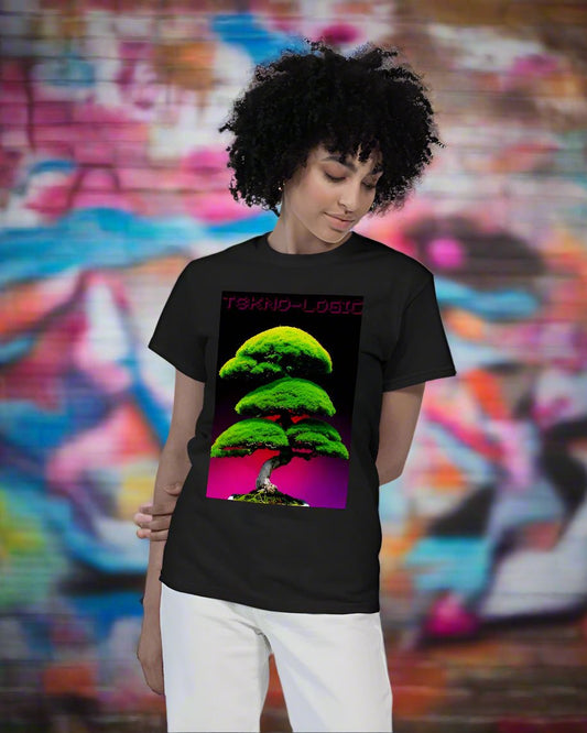T3kNo - Logic Enchanted Bonsai 05 Unisex Heavy Cotton T-Shirt | Gildan - T3kNo - Logic.xyz