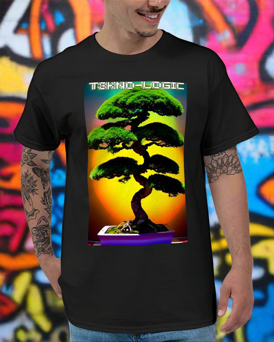 T3kNo - Logic Enchanted Bonsai 07 Unisex Ultra Cotton T-Shirt | Gildan - T3kNo - Logic.xyz