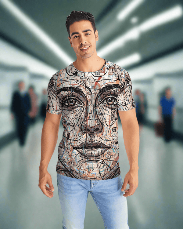 T3kNo - Logic "Faceless" Anti - Facial Recognition T-Shirt - The Enchanted Bonsai Bazaar