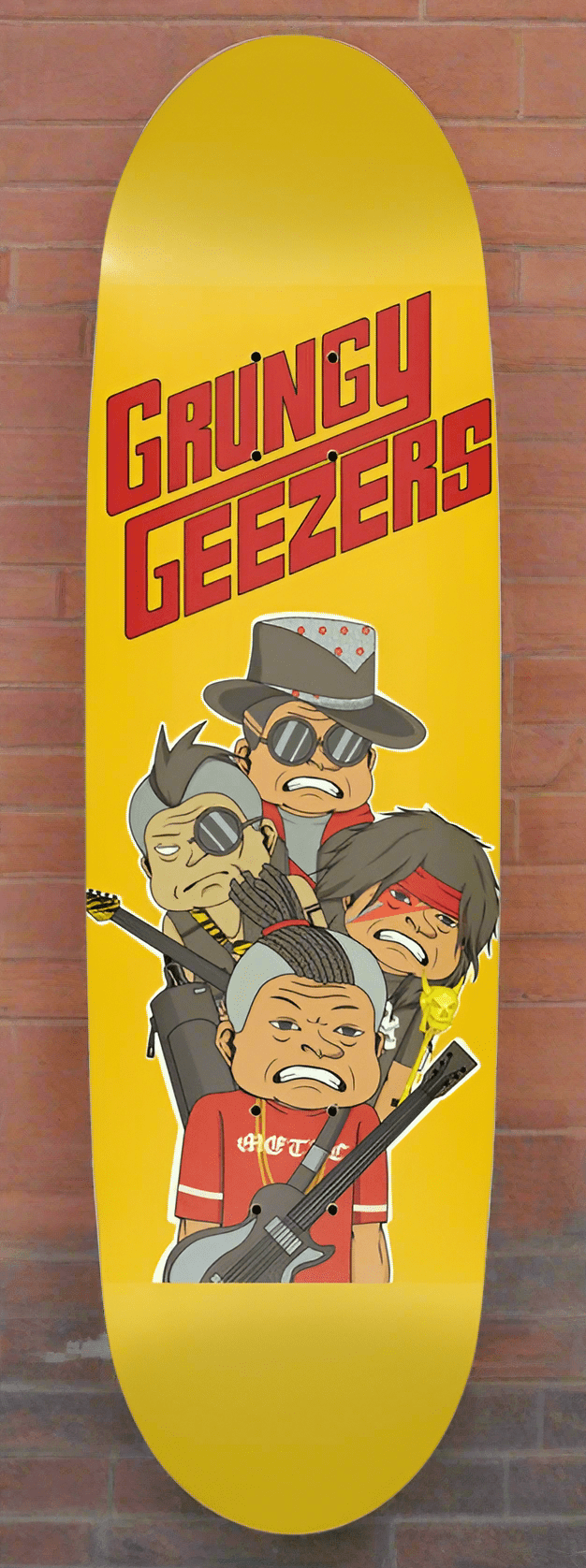 T3kNo - Logic | Grungy Geezers "Anti - Status Quo" Skateboard Deck - T3kNo - Logic.xyz