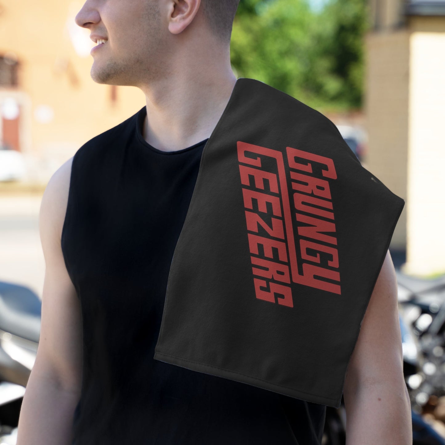 T3kNo - Logic | Grungy Geezers "On - Chain Anthem" Rally Towel - T3kNo - Logic.xyz