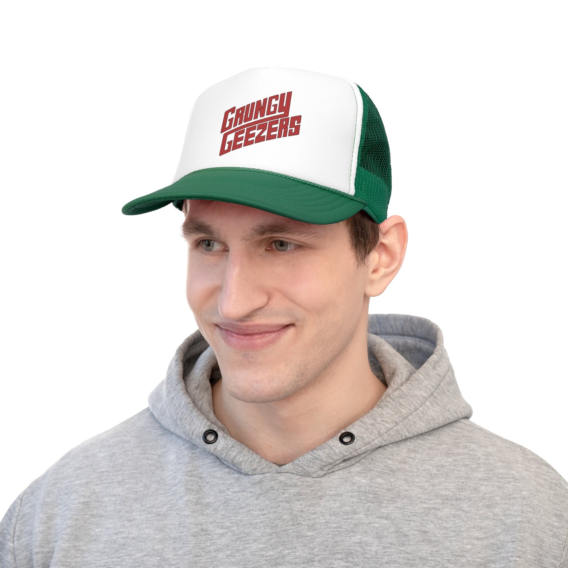 T3kNo - Logic | Grungy Geezers "Rock 'n' Roll Roadie" Trucker Hat - T3kNo - Logic.xyz