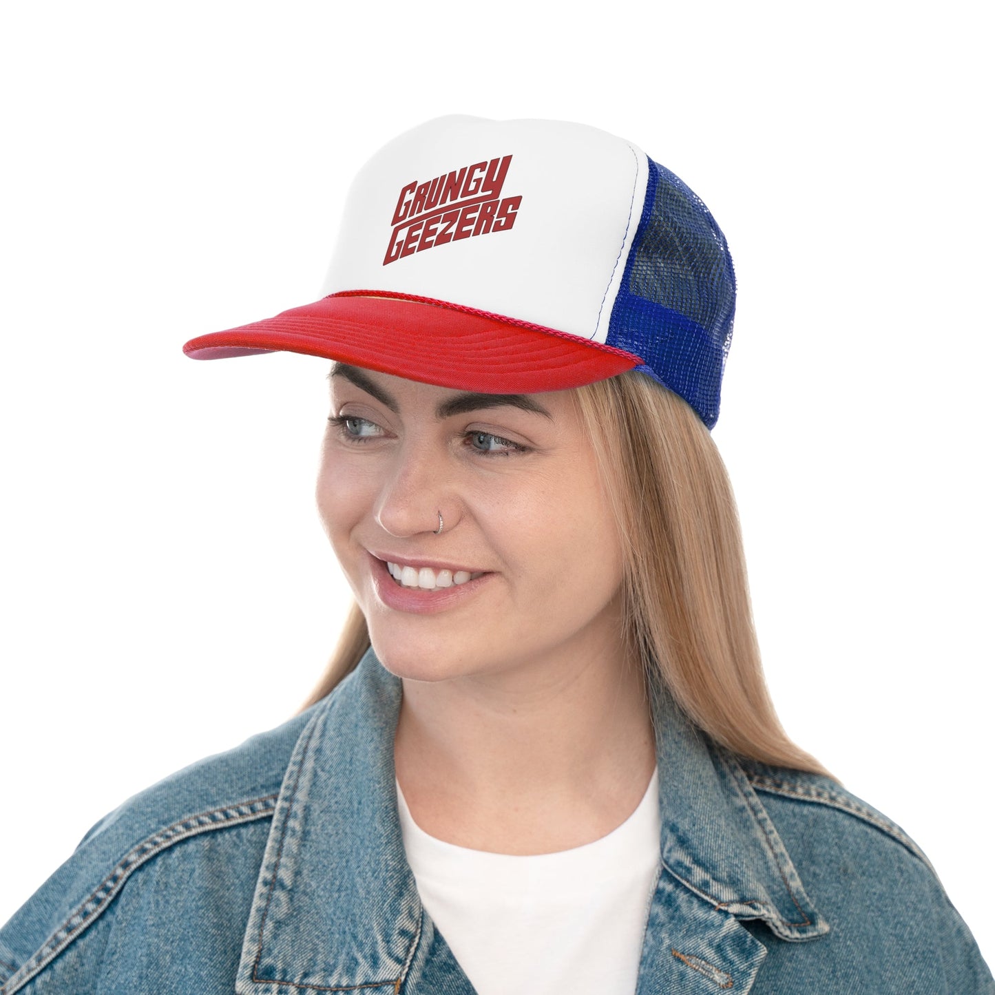 T3kNo - Logic | Grungy Geezers "Rock 'n' Roll Roadie" Trucker Hat - T3kNo - Logic.xyz