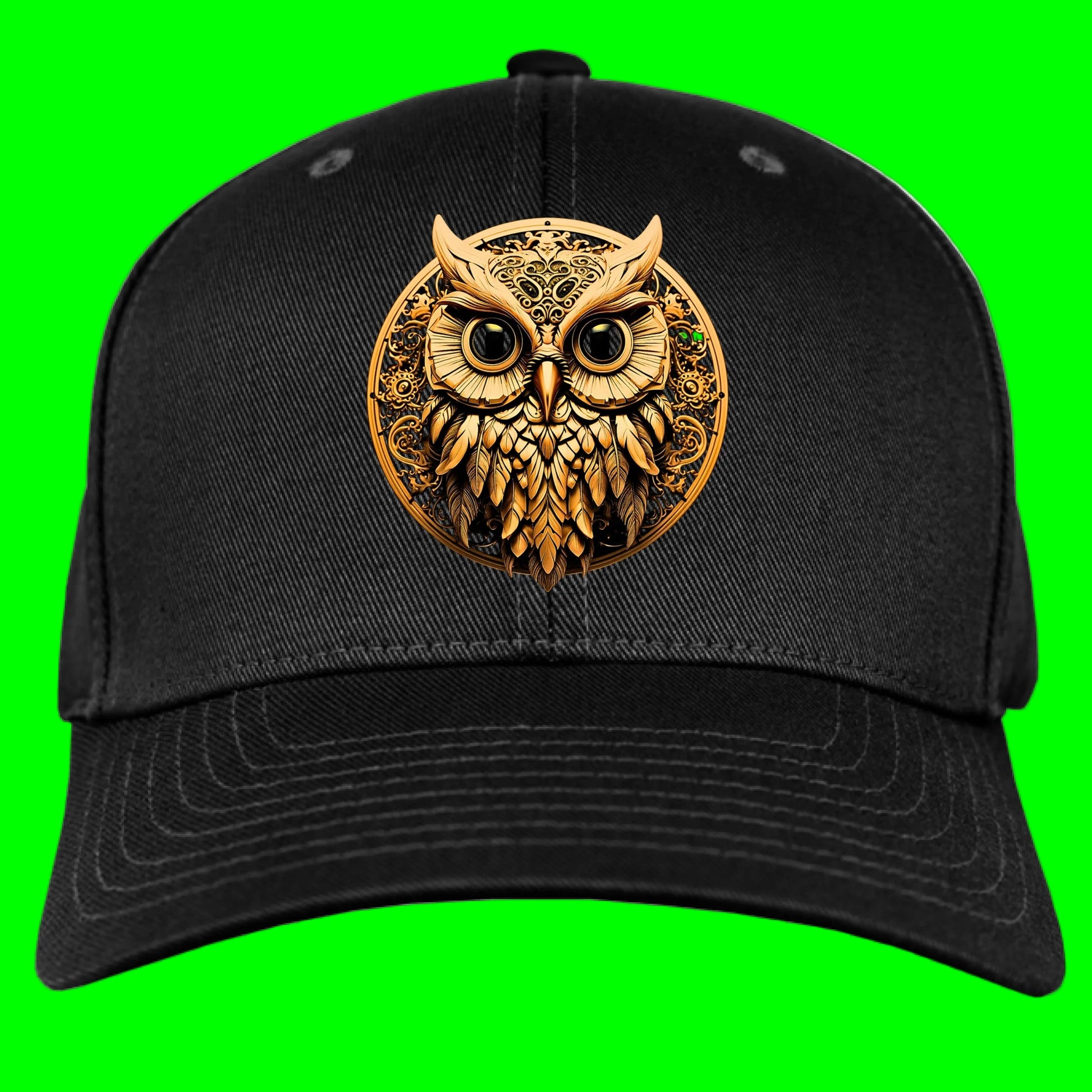 T3kNo - Logic | Meta Owl Premium Fitted Hat - T3kNo - Logic.xyz