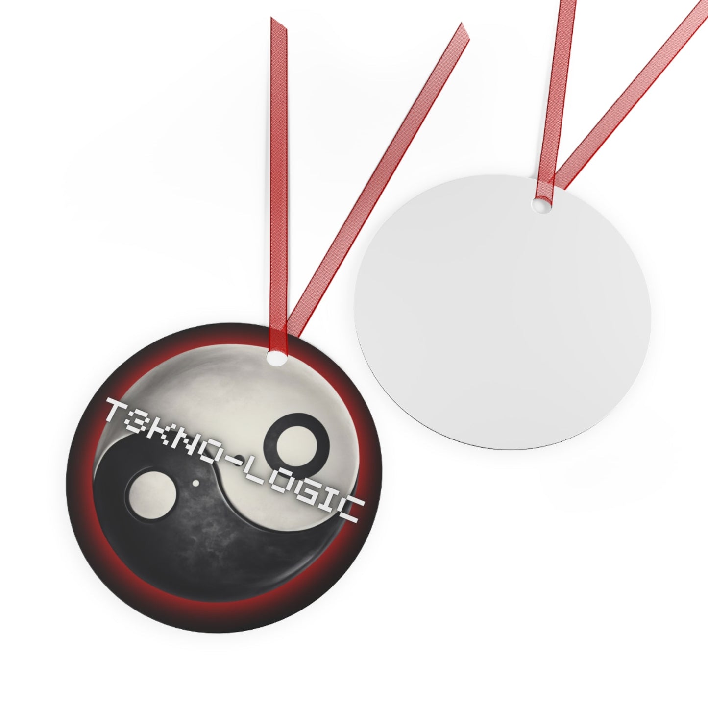 T3kNo - Logic Metal Ornament - T3kNo - Logic.xyz