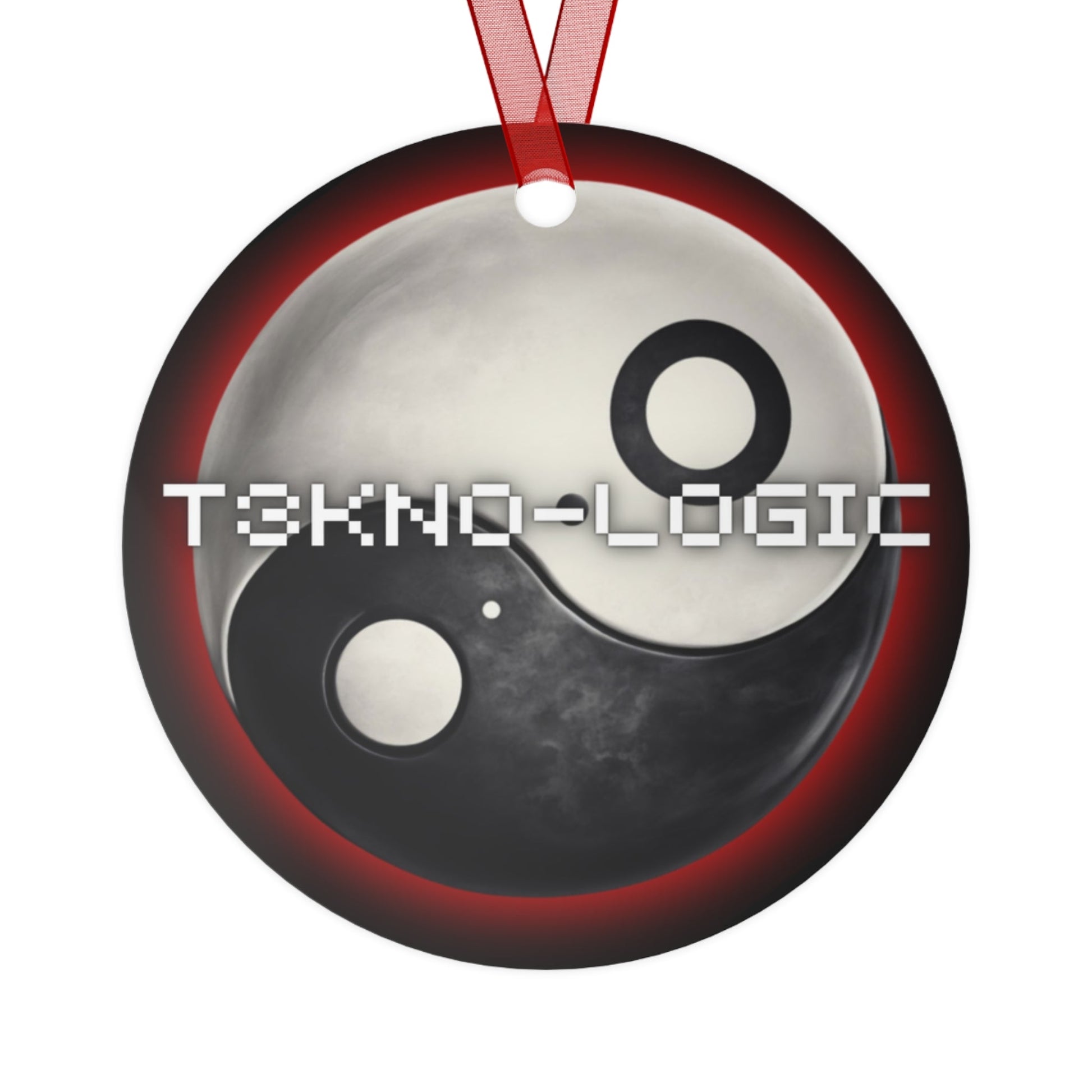 T3kNo - Logic Metal Ornament - T3kNo - Logic.xyz