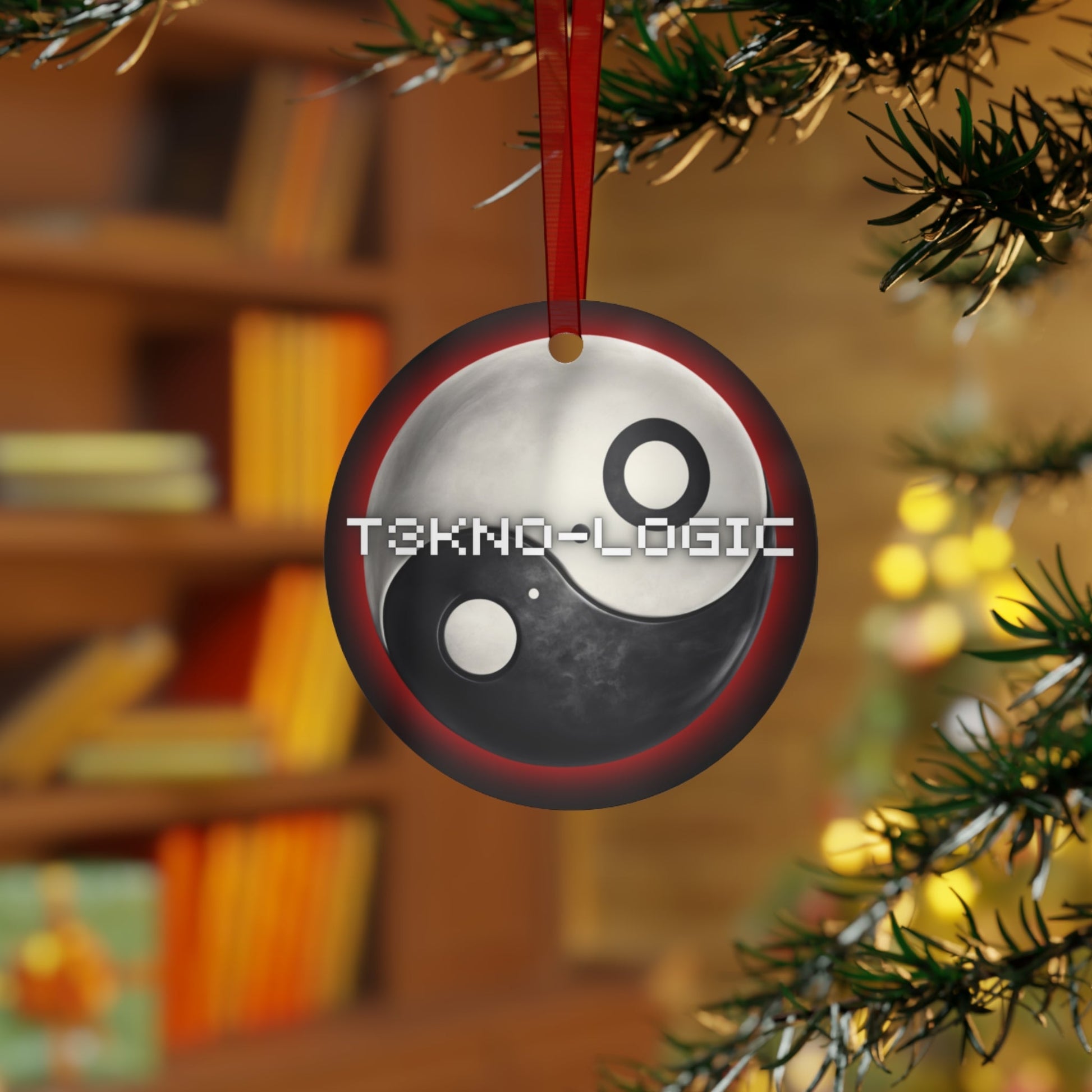 T3kNo - Logic Metal Ornament - T3kNo - Logic.xyz