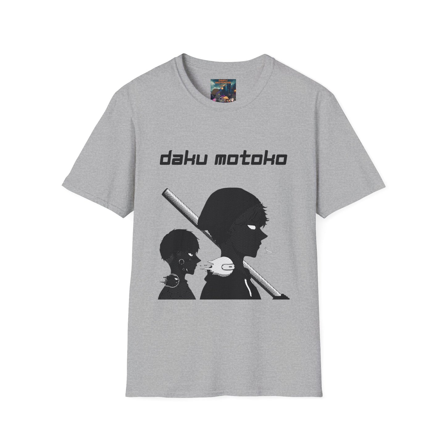T3kNo - Logic | T-Shirt — Daku Motoko Anime Silhouette Tee - T3kNo - Logic.xyz