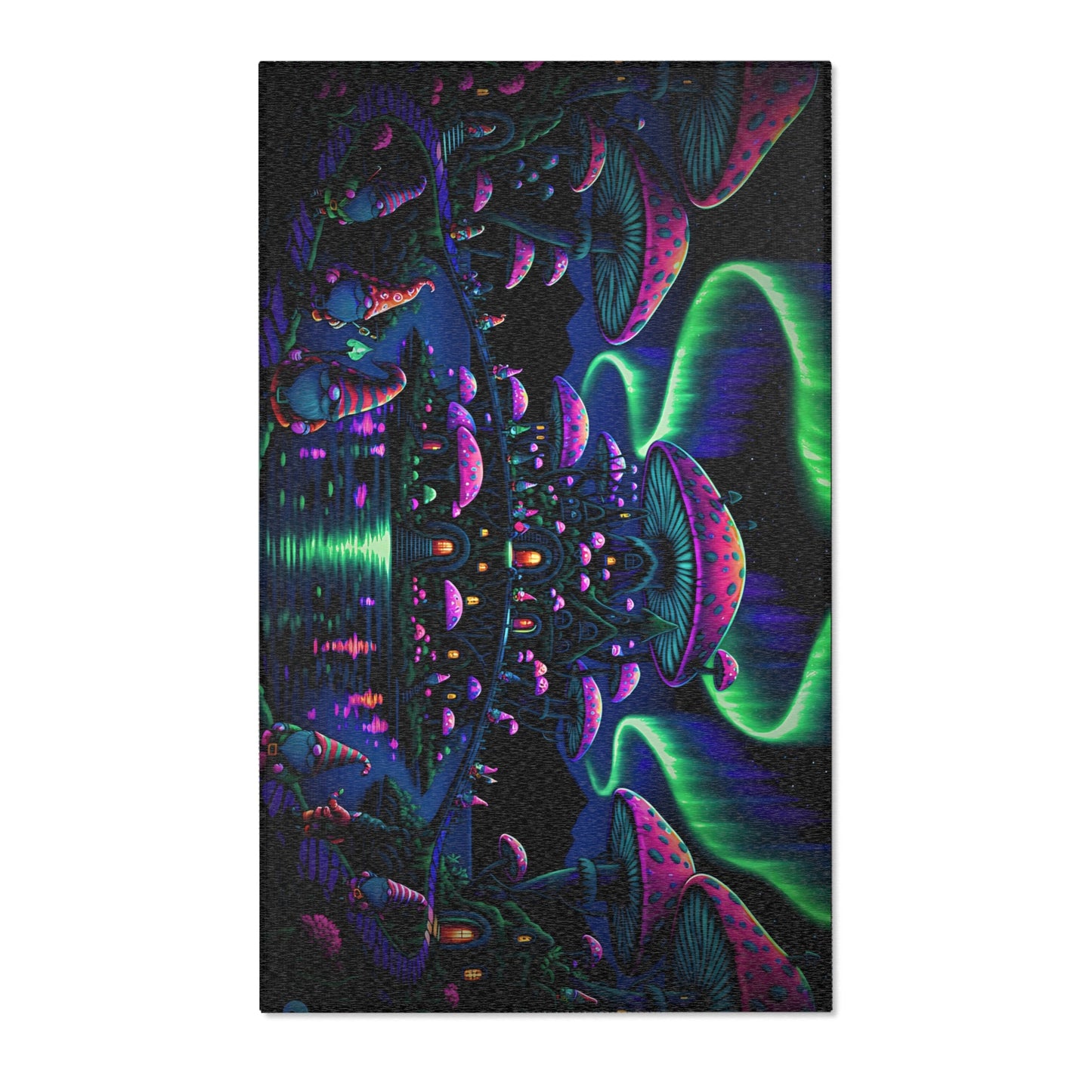 T3kNo - Logic "Vibrant Mushroom" Area Rug - The Enchanted Bonsai Bazaar