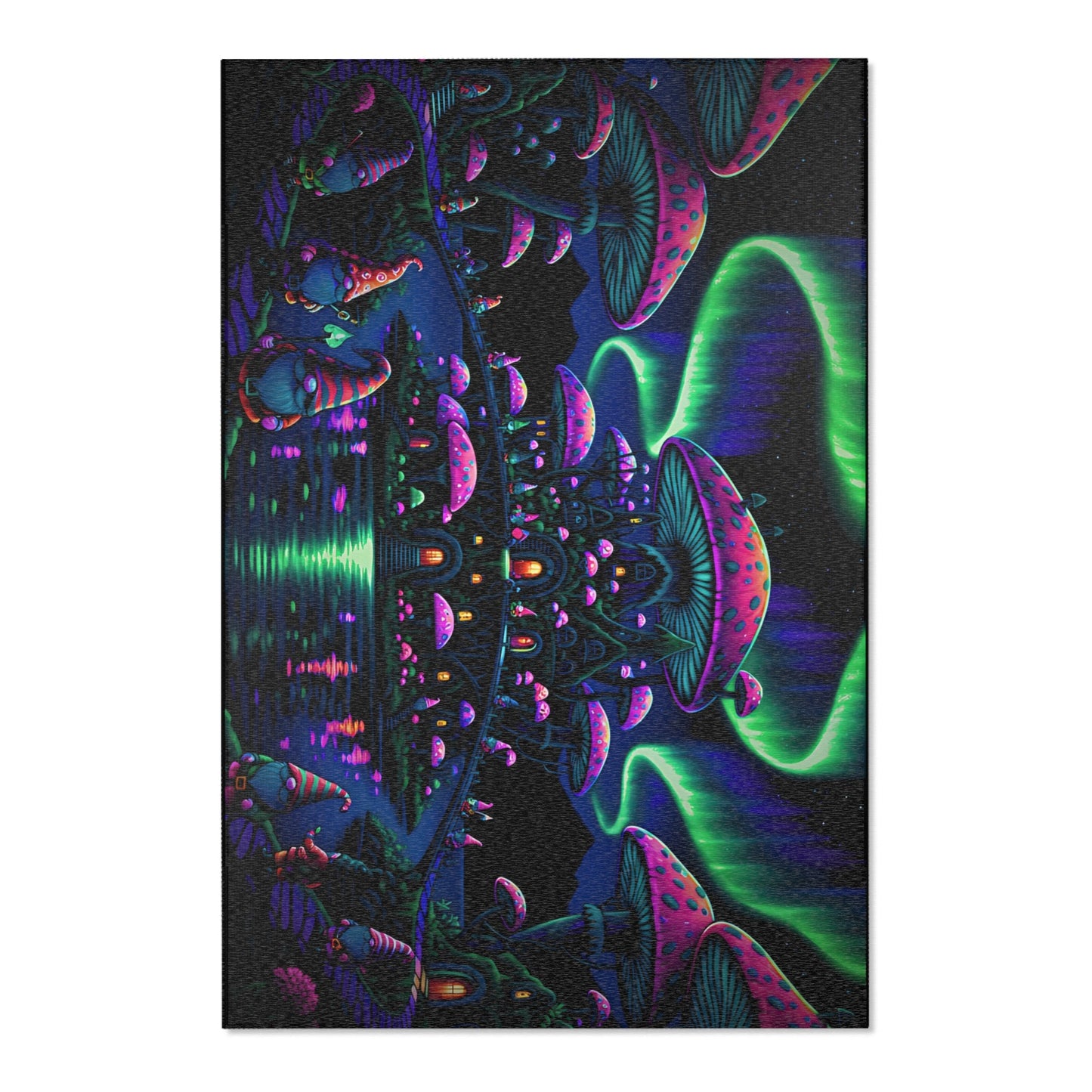 T3kNo - Logic "Vibrant Mushroom" Area Rug - The Enchanted Bonsai Bazaar